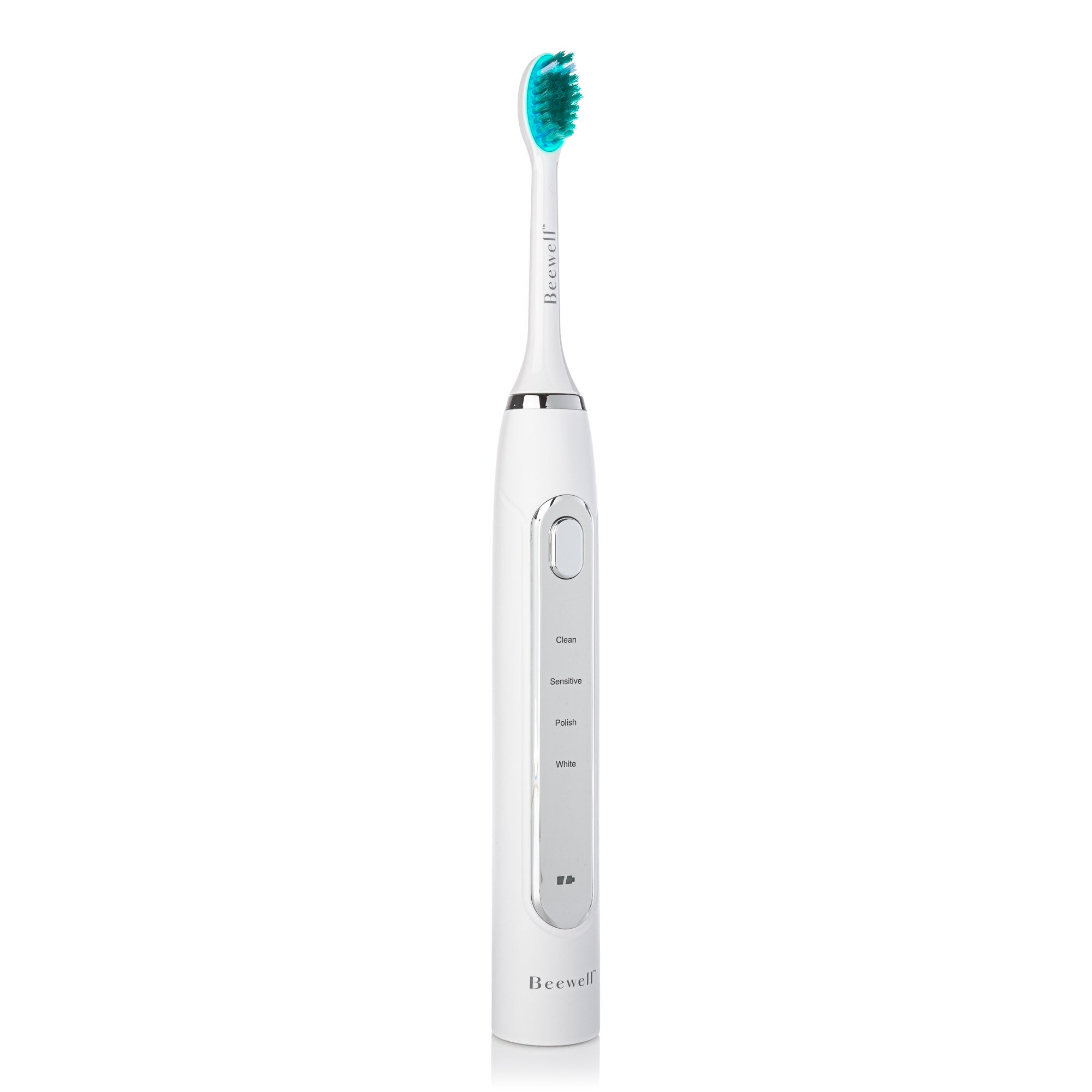 Electric Sonic Blue LED Whitening Toothbrush - White – Beewell Healthcare