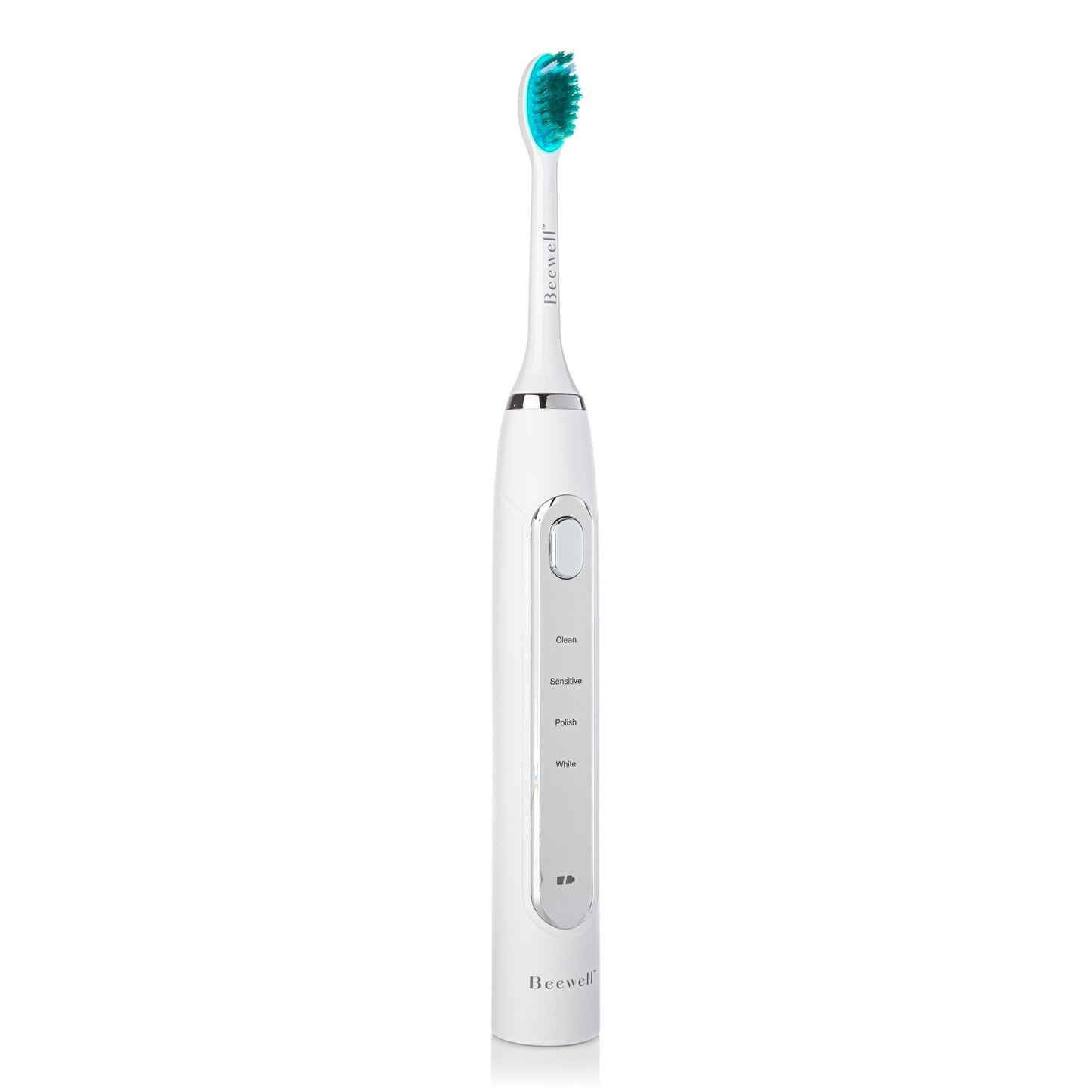 Electric Sonic Blue LED Whitening Toothbrush - White