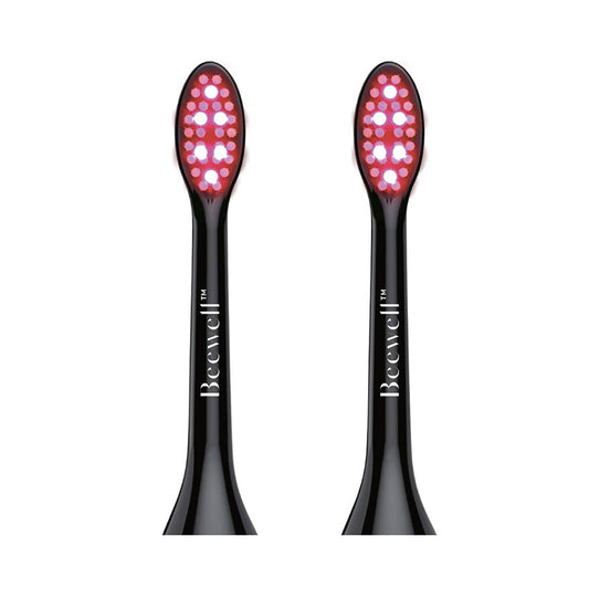 Red LED Therapy Toothbrush Replacement Head - Black body color
