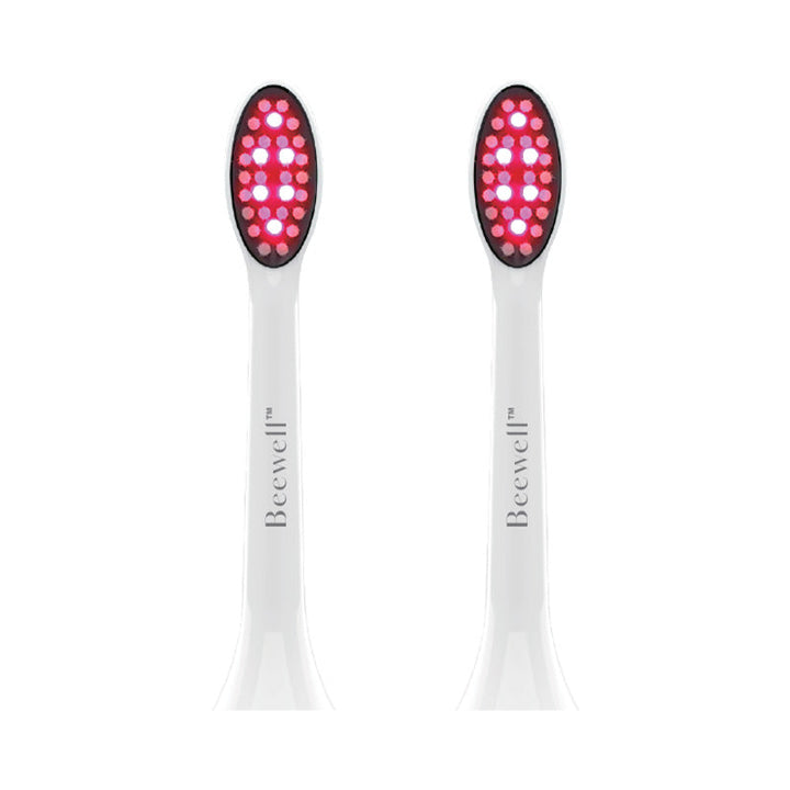 Red LED Therapy Toothbrush Replacement Head - White Body color ...